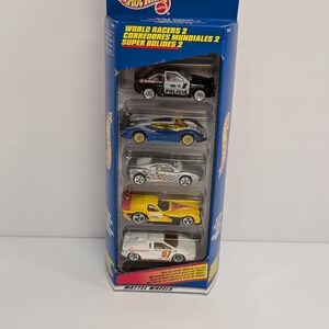 Mattel Hot Wheels World Racers 2. #25370. Set Of 5 Cars 1998